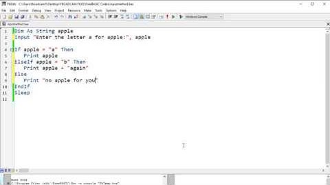 FbCadCam Tutorial: If-ElseIf-Else Statement (FreeBASIC) # 3