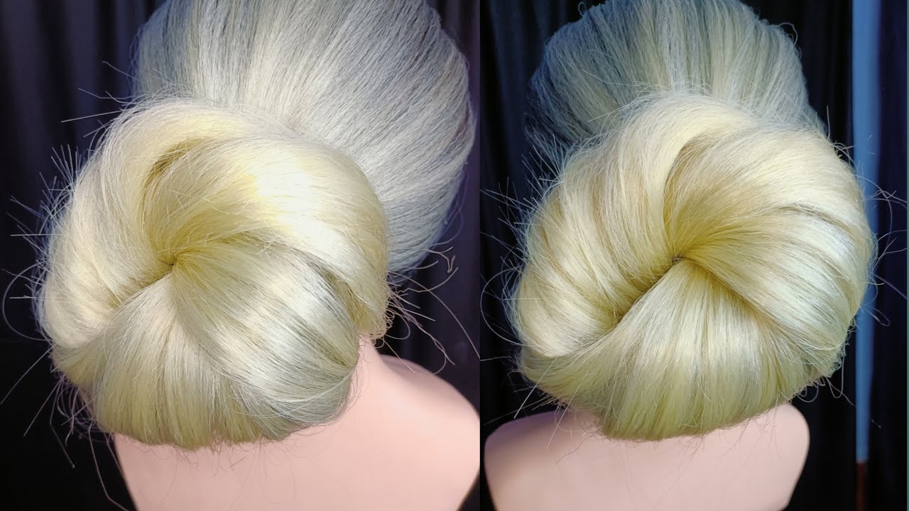 Making Easy Bun Hairstyle At Home Bride Hairstyle Party Makeup