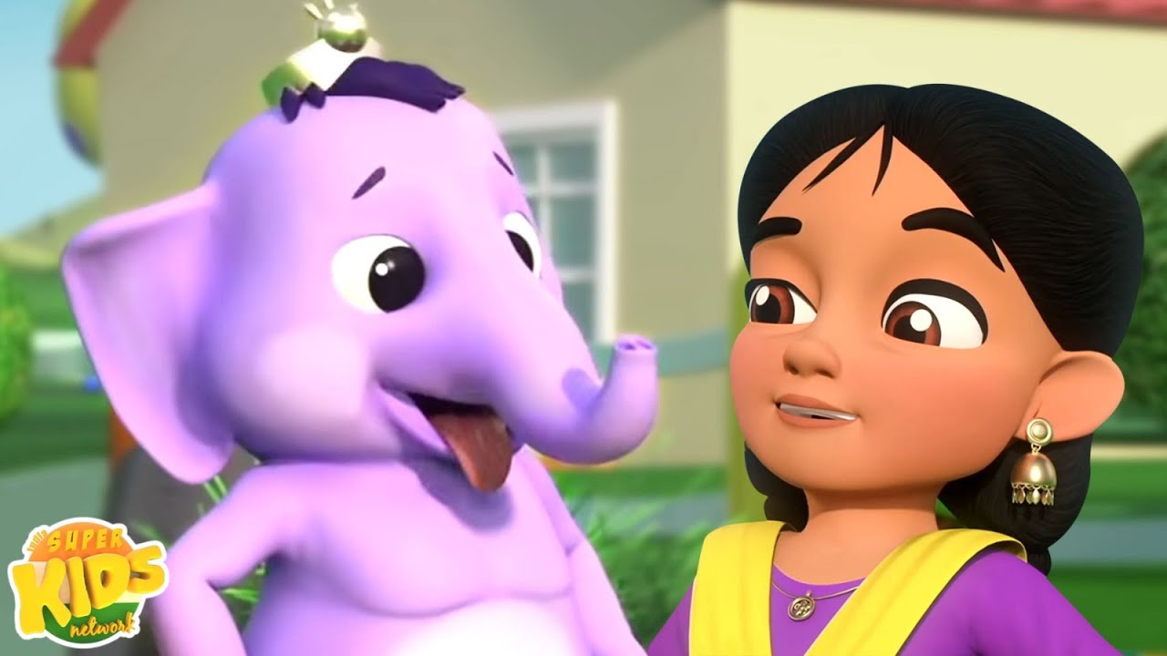 Rhathi Raja Hathi Raja O Hathi Raja, हाथी राजा, Hindi Nursery Rhymes for Babies ...