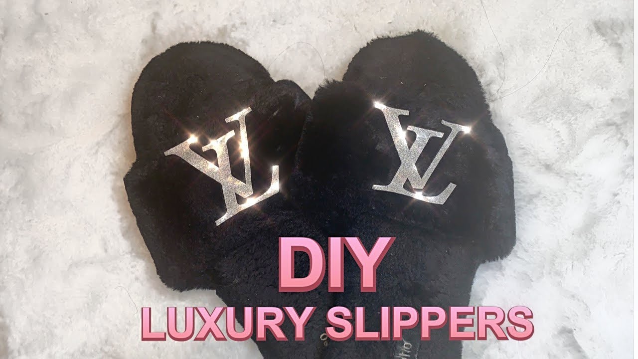 DIY LOUIS VUITTON INSPIRED SLIPPERS