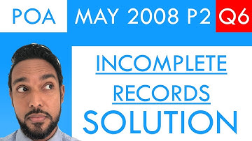 PoA - May 2008 P2 Q6 - Incomplete Records | Statement of Affairs | Control a/cs | Income statement