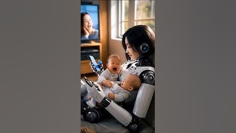 Robot Mother Caring for Baby 🤖❤️ | Future of Parenting #shorts #robot #ai #mother ‎⁨@AIRobotsLife⁩