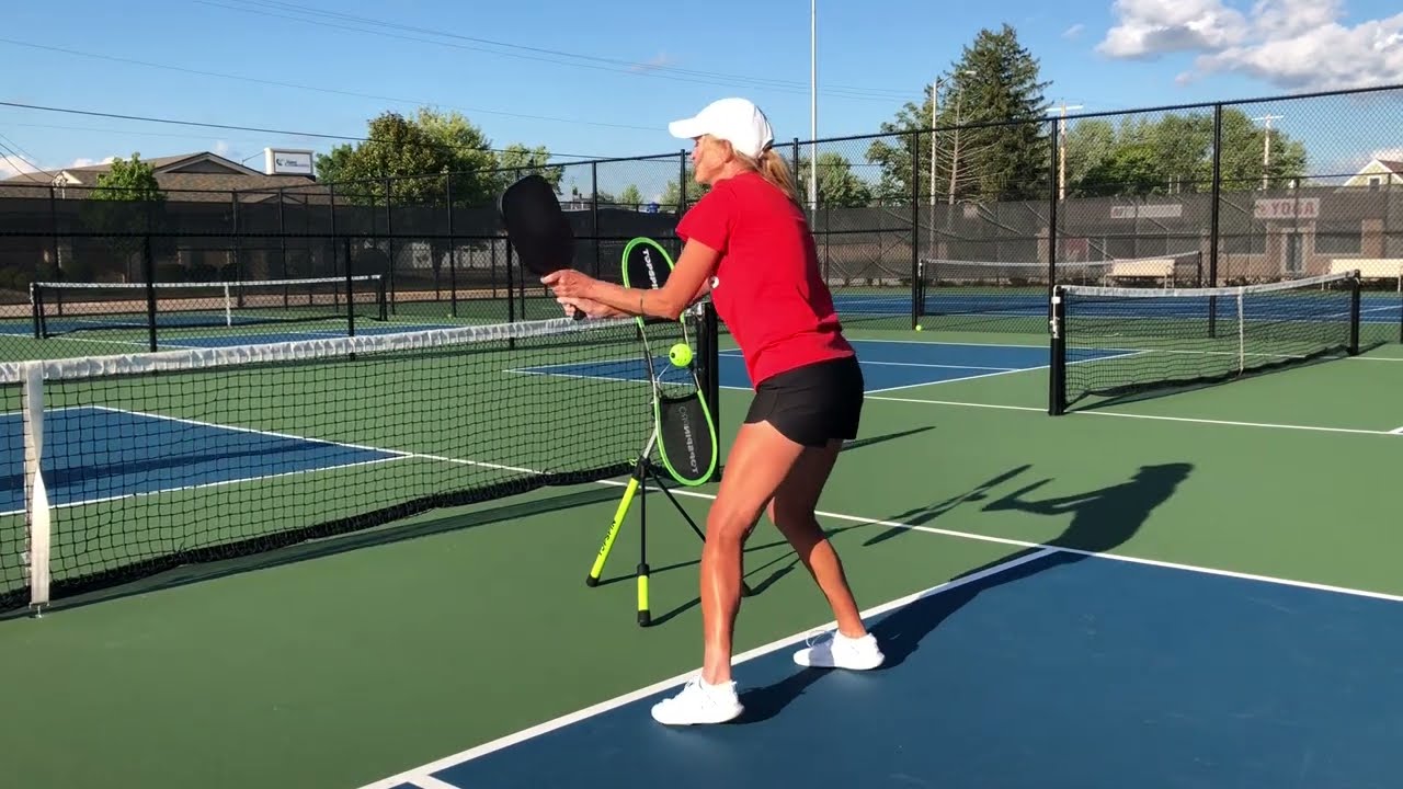 TopspinPro Pickleball Two Handed Backhand Volley Demo YouTube TopspinPro Pickleball Two Handed Backhand Volley Demo YouTube