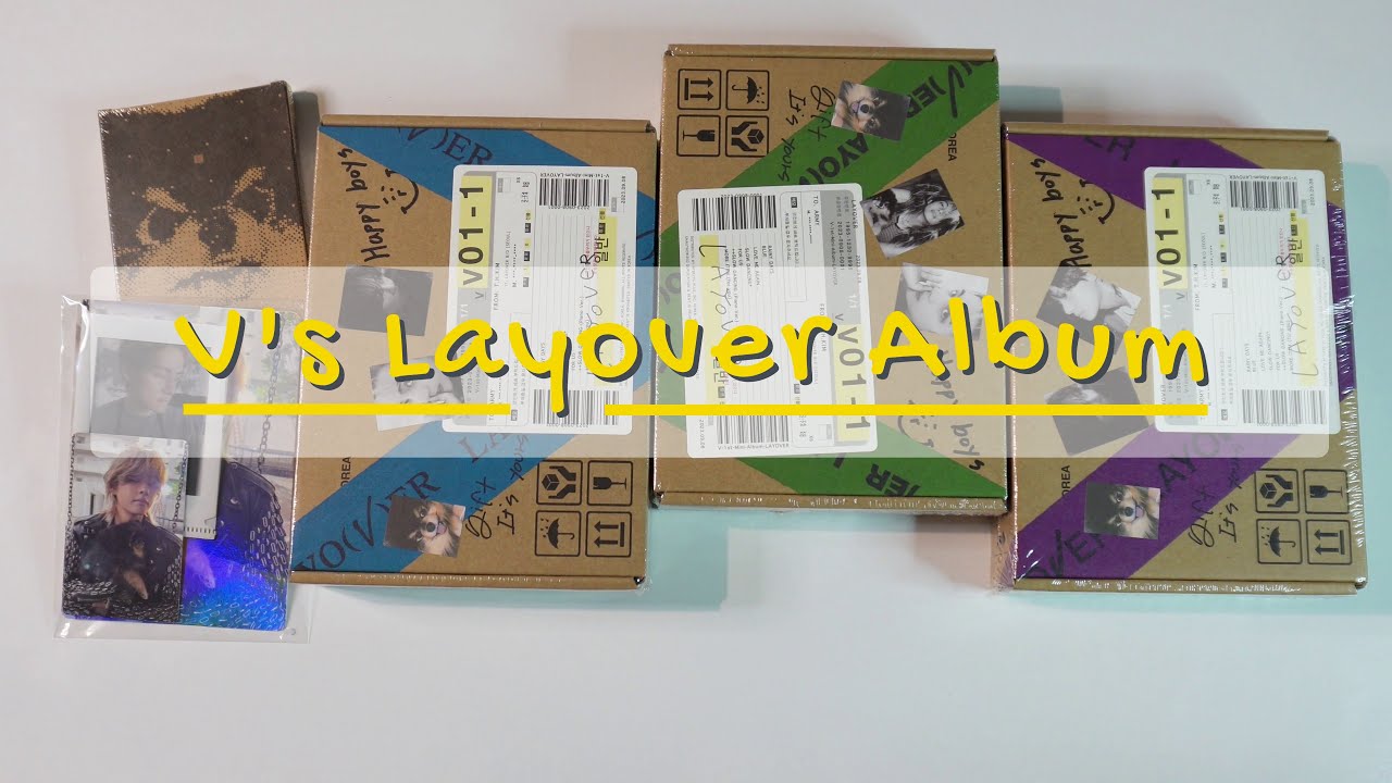 🐶 BTS V - Layover (green version) album unboxing 🐶 