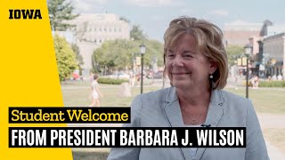 Student Welcome from President Barbara J.  Wilson