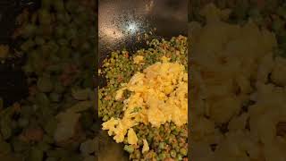 Easy stir fry string beans with pork minced & scramble egg food fried short cooking eggrecipes