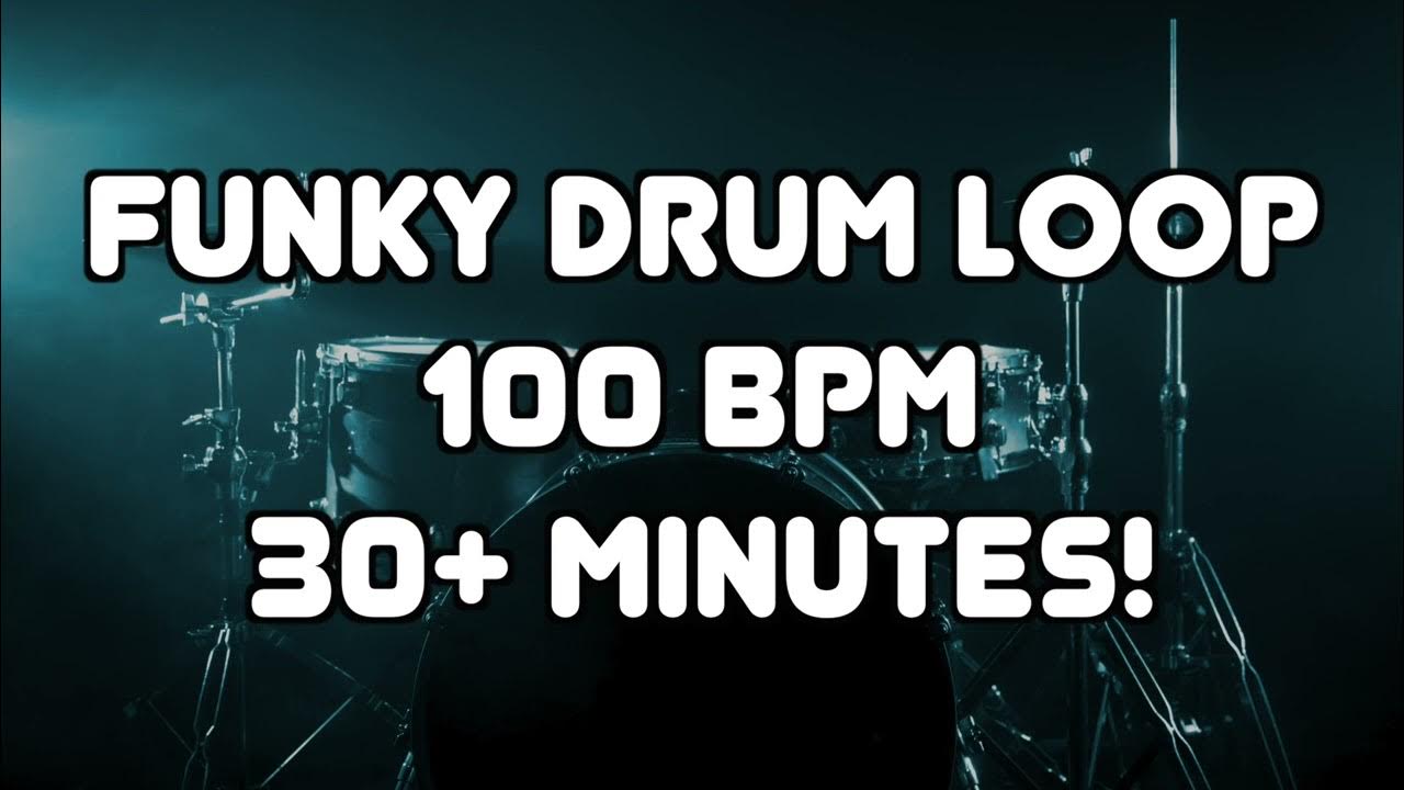 Funky Funk Rock Drum Loop / 100 BPM Drum Loop Backing Track 30