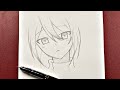 Easy anime drawing | how to draw cu