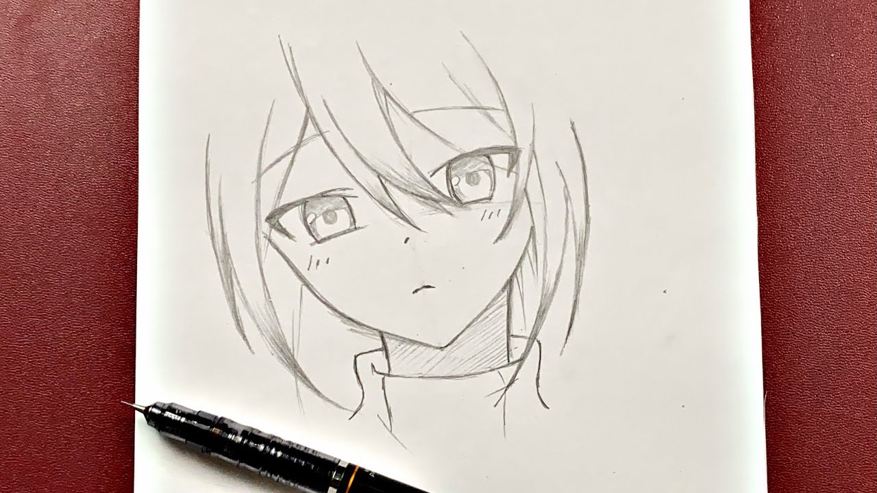 Easy anime drawing  How to draw anime step by step  Easy drawing for  beginners  YouTube