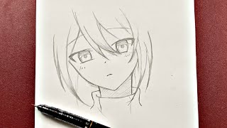 Easy anime drawing | how to draw cute anime girl easy - YouTube