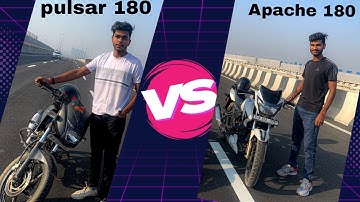 TVS Apache 180 vs Pulsar 180 - Drag Race // vivek singh