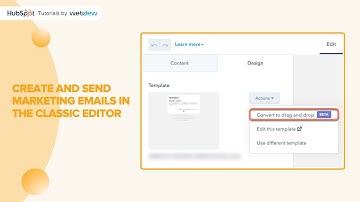 How to create and send marketing emails in the classic editor in HubSpot