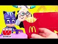 PJ Masks &amp; Friends Recieve SPECIAL Mcdonalds Happy Meal