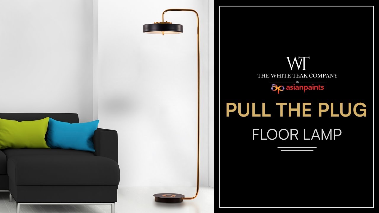 Pull The Plug Floor Lamp | White Teak