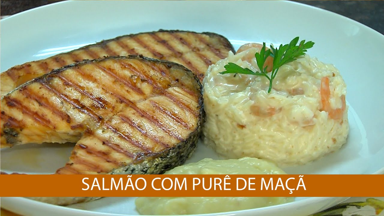 SALMÃO COM PURÊ DE MAÇÃ
