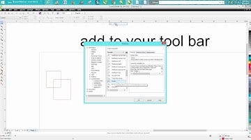 Corel Draw Tips & Tricks Tool Bar add icons