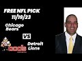 NFL Picks - Chicago Bears vs Detroit Lions Prediction, 11/19/2023 Week 11 NFL Free Best Bets & Odds