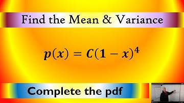 Finding the Normalising Constant Mean and Variance of the Beta Distribution using Integral