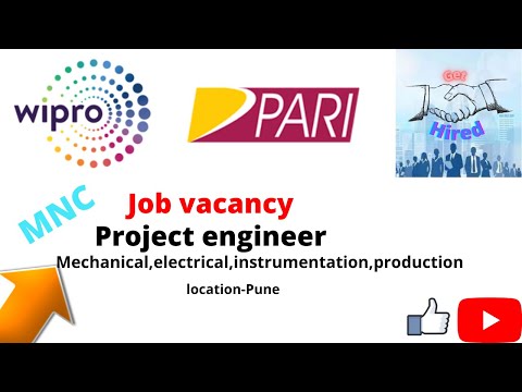 Project Engineer Mechanical Engineer Job Vacancy Wipro Pari.