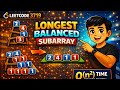 LeetCode 3719 🔥 Longest Balanced Subarray I | Brute Force Explained | O(n²) Solution