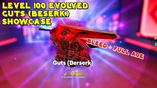 MAX LEVEL EVOLVED GUTS SHOWCASE + WHAT U NEED TO EVO | ANIME ADVENTURES UPDATE