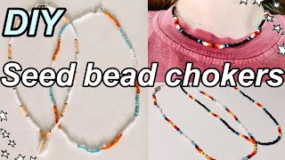 DIY Seed bead choker necklace | Easy summer 2023 jewelry