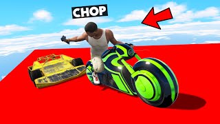 CHOP LAUNCHED ME IN SPACE USING RAMP CAR FACE TO FACE RACE GTA 5