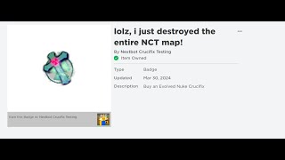 [Roblox] Nextbot Crucifix Testing Evolved Nuke Crucifix (OP)