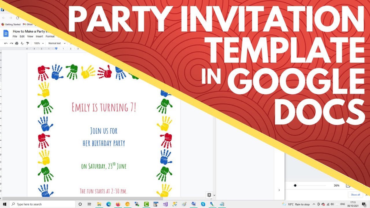 how-to-make-a-party-invitation-template-in-google-docs-youtube