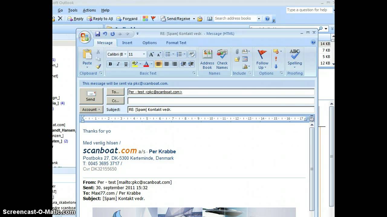 How do I answer an email (old)scanboat guide