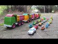 Menemukan Mainan Mobil Mobilan Mobil Polisi, Selender, Exavator, Loader Salju, Mobil Monster