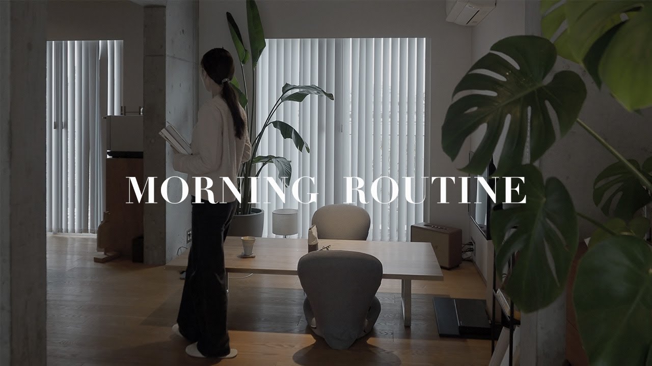 在宅前のモーニングルーティーン｜ヨガ、お掃除、スムージー🧘‍♀️🧹🫐ASMR