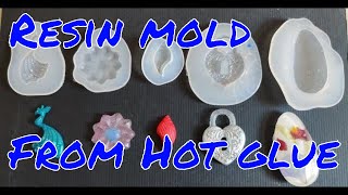 How to make a mold for resin from hot glue|| DIY Resin hacks