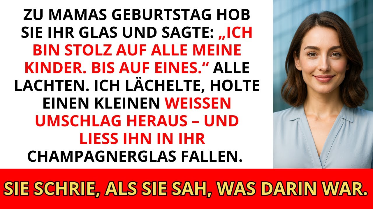 „Ich bin stolz auf all meine Kinder. BIS AUF EINES“, sagte Mom. Also ließ ich einen kleinen Umschlag