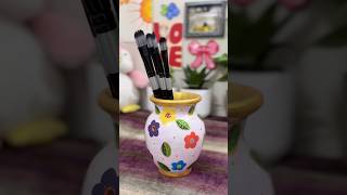 Diy cute pen holder🌸🖌️#Diy #ytshorts #pinterest #art #painting #cute #handmade