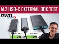 M.2 NVMe USB-C External Box TEST - for SSD - AXAGON EEM2-UG2, ICY BOX IB-1817M-C31 & i-tec MySafe