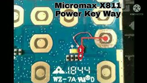 Micromax X811 Power Key Jumper Track Ways Solution