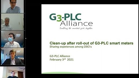 DSO experience sharing  clean up after roll out of G3 PLC smart meters Feb 3rd 2021