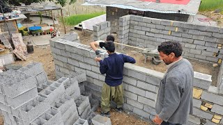 Nomadic construction: Sajjad's effort in building a house and kitchen and preparing grilled fish.🍲🏗️