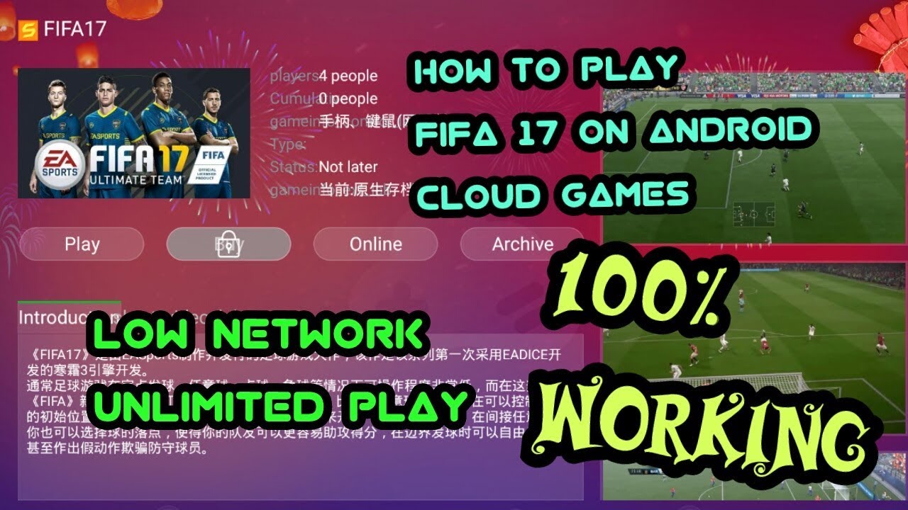 How to play FIFA 17 on Android ( Gloud games) 100% working