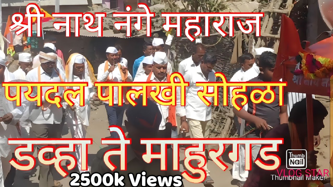 श्री नाथ नंगे महाराज विश्वमंदिर डव्हा पालखी सोहळा डव्हा ते माहुरगढ Sri nath nange maharaj Davha