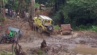 Mandi Lumpur‼️ off-road CHEROKEE VS LANDCRUSER 🔥🔥🌹 Kalimantan Barat