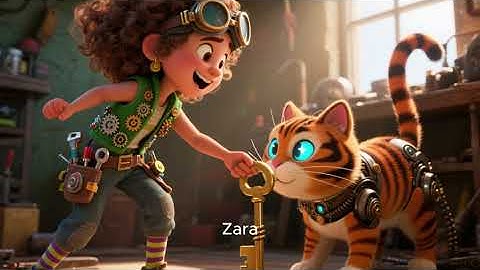Zara & the Clockwork Cat ⏰🐱✨ | Full 3D Cartoon Short