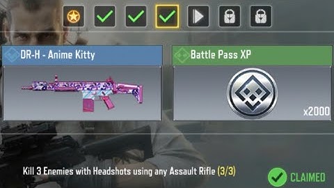 Call Of Duty Mobile Kill 3 Enemies with Headshots using any Assault Rifle Task Complete