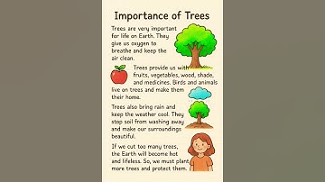 essay about IMPORTANCE OF TREES 🌳🌴| #importanceoftrees #essaywriting #trending