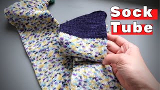 sock TUBE knitting | knitting toes & cuffs only