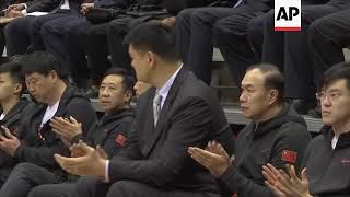 North Korean and China basketball teams play joint friendly match