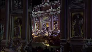 Trevi Fountain Light Show #rome #shorts #trevifountain #immersiveexperience