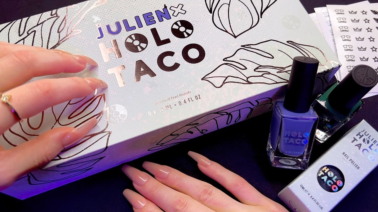 ASMR Julien X Holo Taco Unboxing 💿🌮 (tapping, crinkles, whispered)
