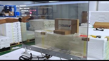 Unboxing a 55inch transparent OLED module display